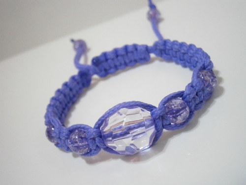 Fialový Shamballa náramek — foto 2