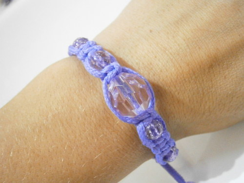 Fialový Shamballa náramek — foto 3