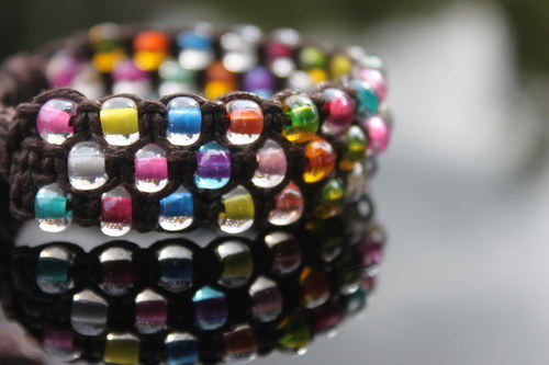 Barevný.. Náramek trojitý/Triple shamballa — foto 2