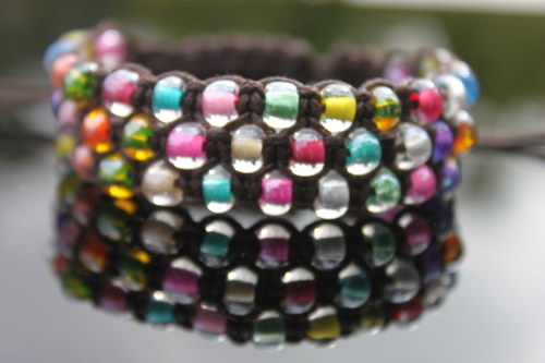 Barevný.. Náramek trojitý/Triple shamballa — foto 3