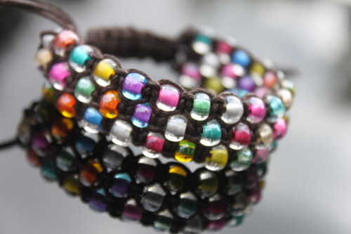 Barevný.. Náramek trojitý/Triple shamballa — foto 4