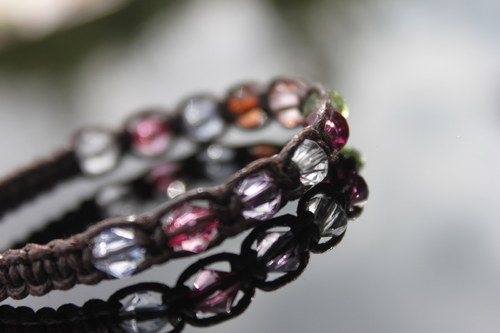 Náramek makramé/shamballa — foto 3