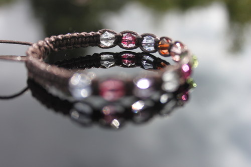 Náramek makramé/shamballa — foto 2