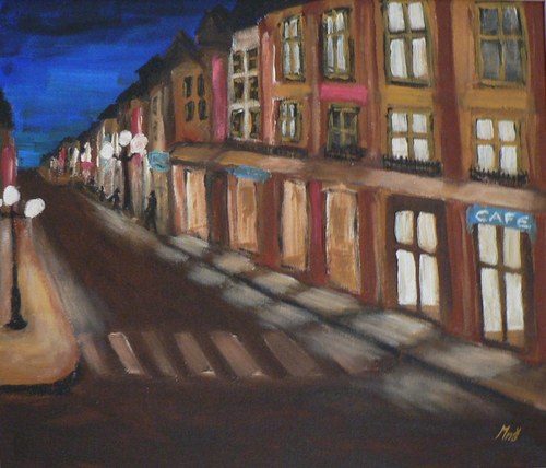 Noční uličkou - akryl — foto 2