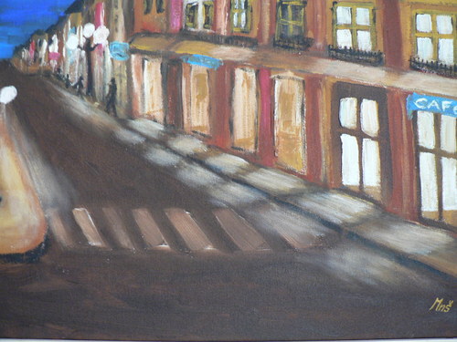 Noční uličkou - akryl — foto 5
