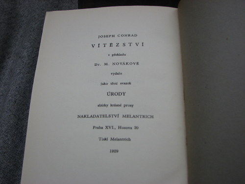 Vítězství, Joseph Conrad, 1929 — foto 3