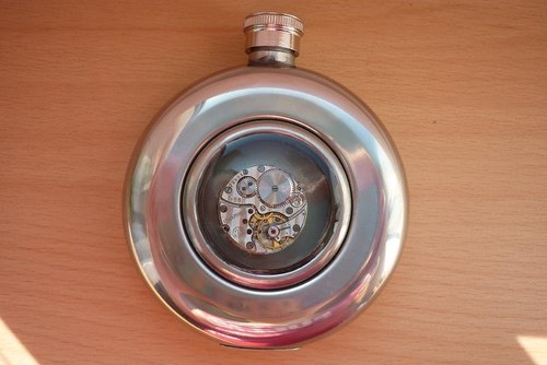 Nerezová placatka Steampunk — foto 3