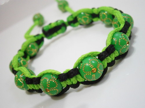Zelený Shamballa náramek — foto 2