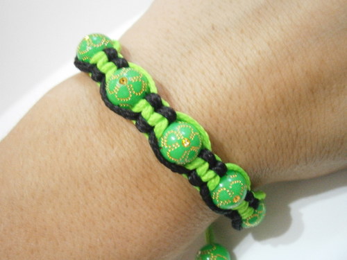 Zelený Shamballa náramek — foto 3