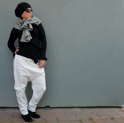 Turecké kalhoty - Dotty Brown - Long — foto 3