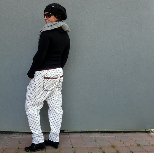 Turecké kalhoty - Dotty Brown - Long — foto 5