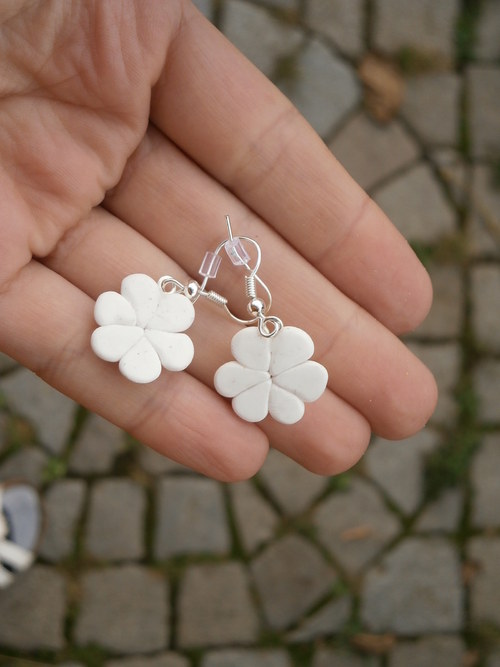 Náušnice kopretinky visací — foto 3