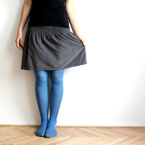 Manžestrová sukně / šedá :) — foto 4