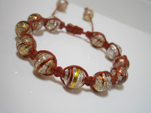 Shamballa náramek červený — foto 2
