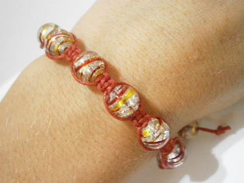 Shamballa náramek červený — foto 5