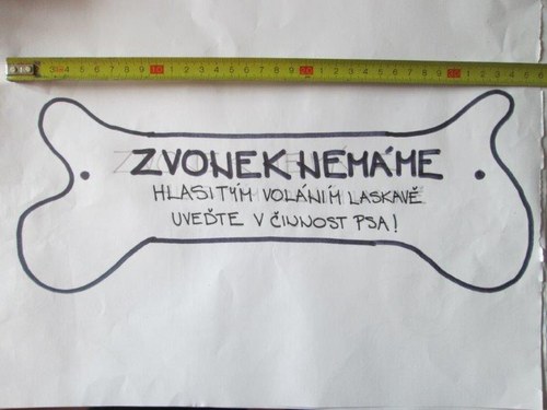 Keramická cedule - kost na obj. — foto 2