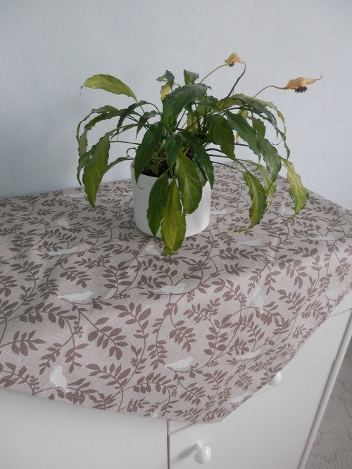 Ubrus - hnědo-režná kolekce - ptáčci — foto 2