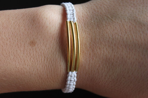 Náramek makramé/shamballa — foto 5