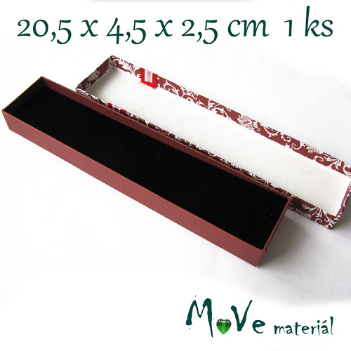Krabička na šperky - 20,5x4,5x2,5cm, černá — foto 2