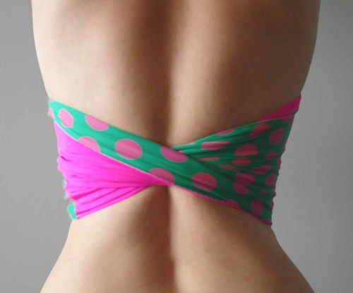 Zeleno-růžový oboustranný top — foto 2