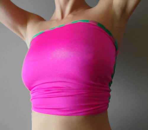 Zeleno-růžový oboustranný top — foto 4
