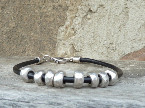 Náramek ... unisex ... with rustic beads II — foto 5