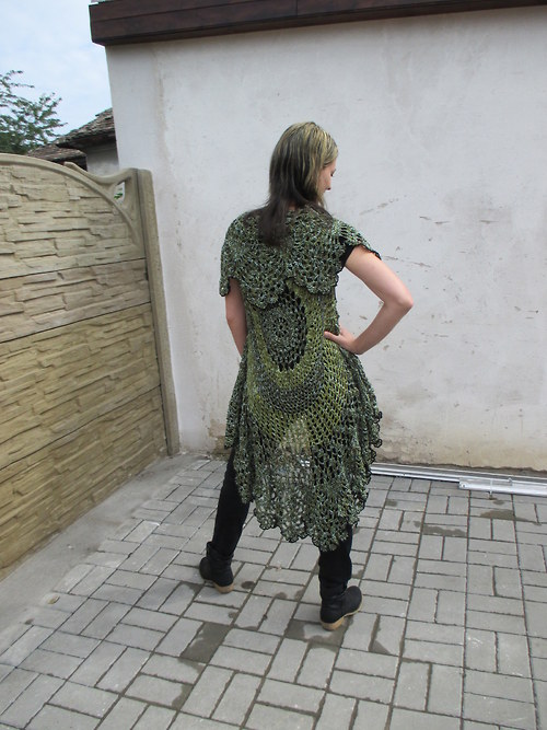 Zelená dlouhá vesta XL — foto 2
