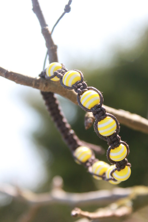 Náramek makramé/shamballa — foto 2