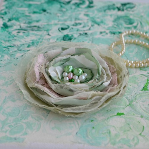 Brož - Mentolka - Shabby Chic — foto 2