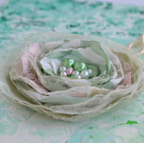 Brož - Mentolka - Shabby Chic — foto 4