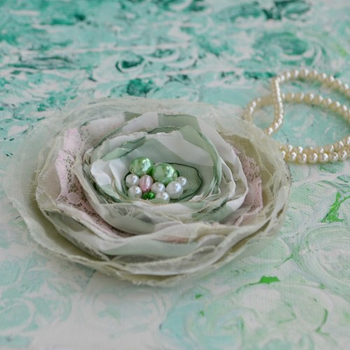 Brož - Mentolka - Shabby Chic — foto 5