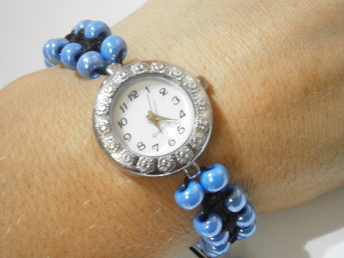 Modré hodinky (shamballa/makramé) *SLEVA* — foto 6