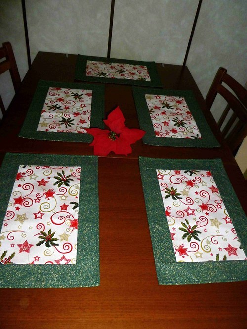 Vánoční prostírání zelené — foto 2