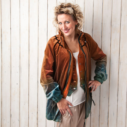 Sametová parka - vel. M — foto 2