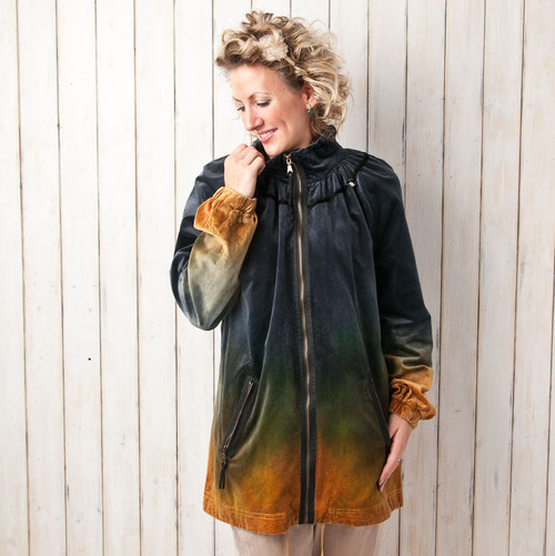 Sametová parka - vel. L — foto 2