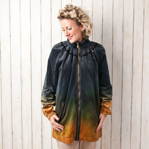 Sametová parka - vel. L — foto 3