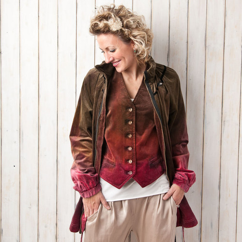 Sametová parka - vel. L — foto 2