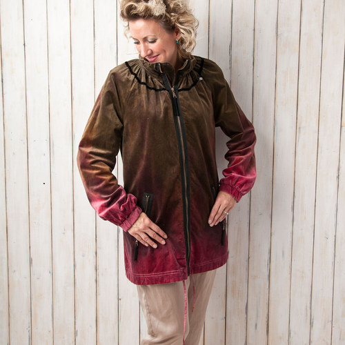 Sametová parka - vel. L — foto 3