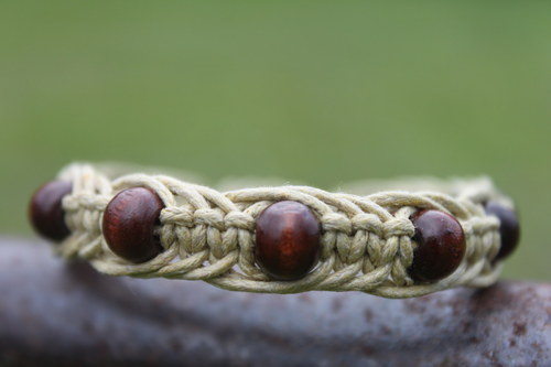 Blíž k přírodě.. Náramek shamballa/makramé — foto 2
