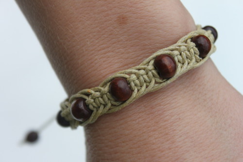 Blíž k přírodě.. Náramek shamballa/makramé — foto 6
