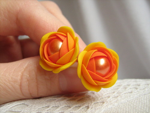 Orange, náušnice — foto 2