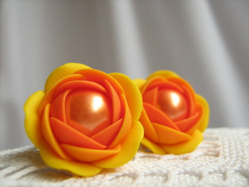 Orange, náušnice — foto 3
