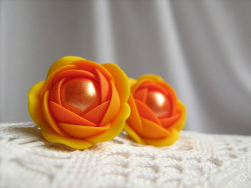 Orange, náušnice — foto 4