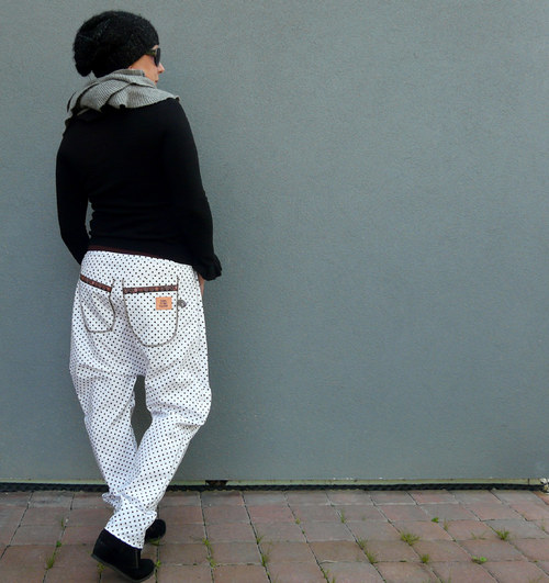 Turecké kalhoty - Dotty Brown - Long — foto 6