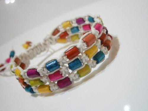 Barevný trojitý náramek (shamballa) — foto 2