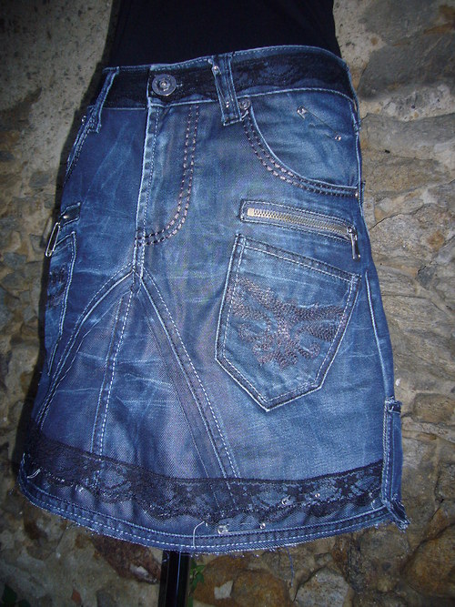 Denim sukně - " Womanka Punk" — foto 2