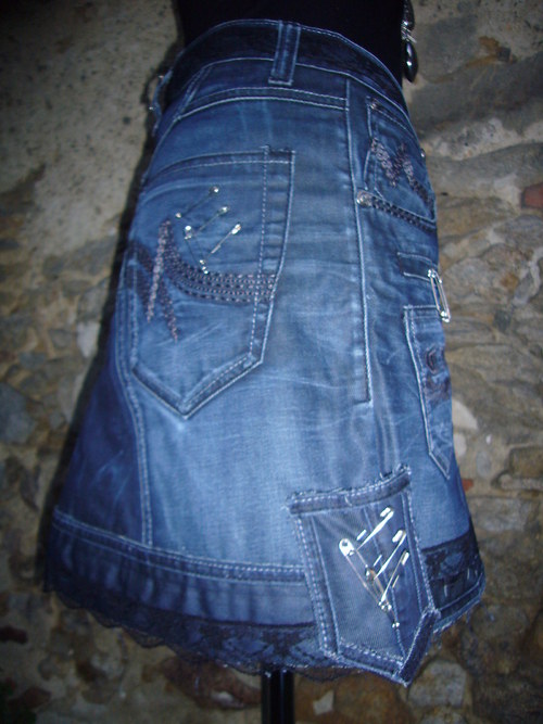 Denim sukně - " Womanka Punk" — foto 4