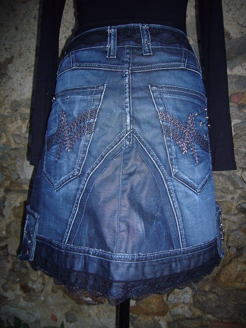 Denim sukně - " Womanka Punk" — foto 5