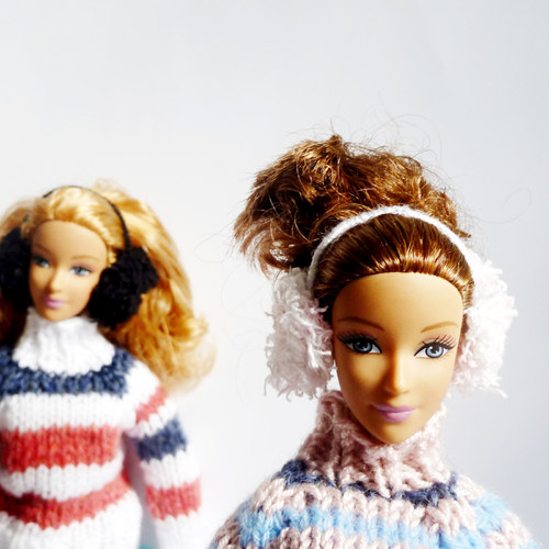 Bílo-růžové klapky pro Barbie — foto 2