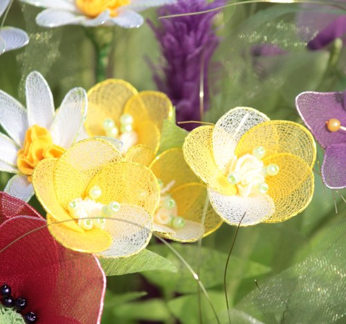 Nylon flowers "Pryskyřník" — foto 3